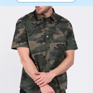 Calvin Klein Jeans Camouflage Button Down Shirt